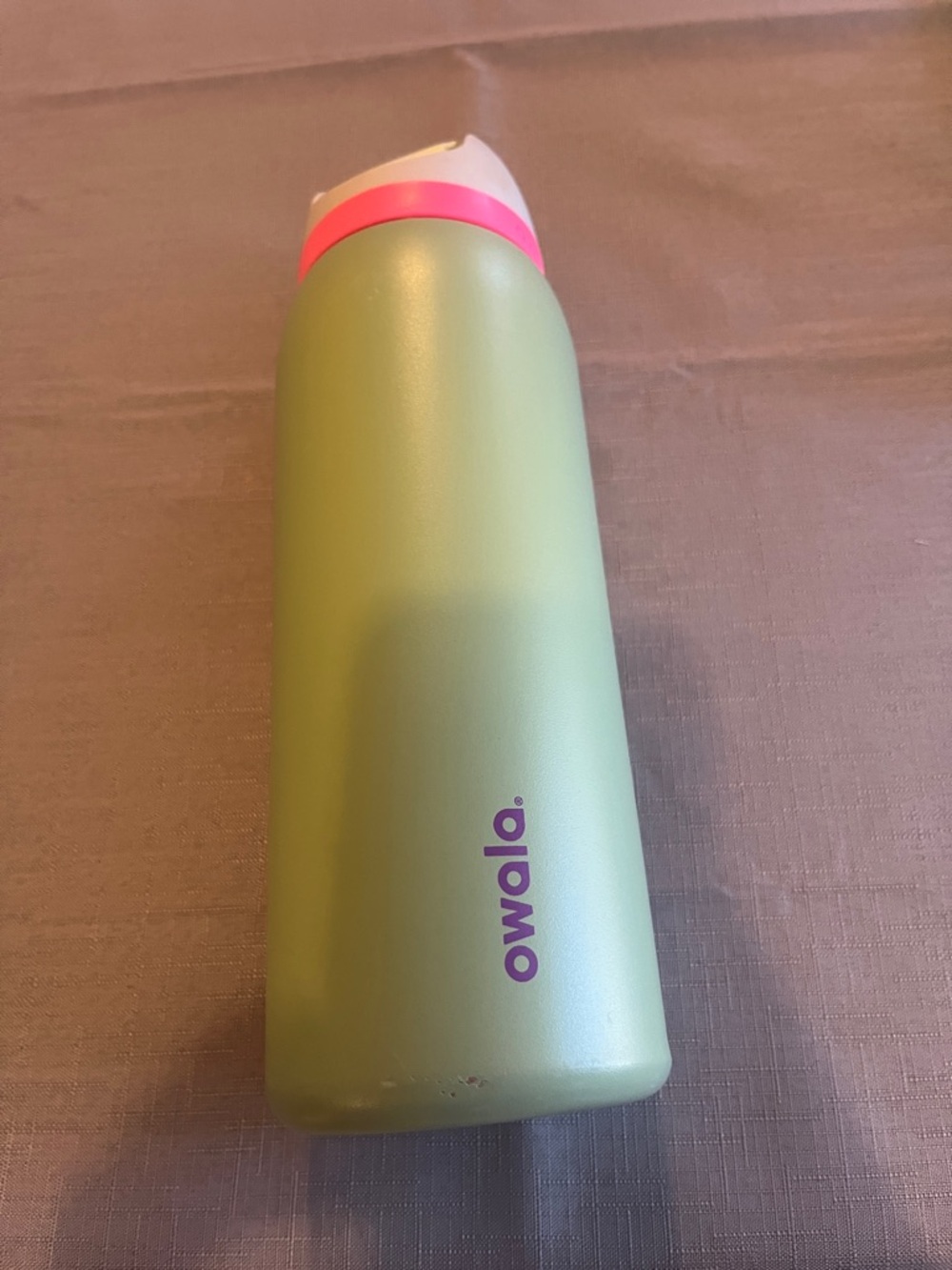 Owala Olive Green Pink-Trim Water Bottle